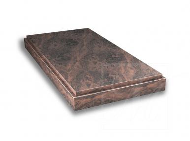 Надгробная плита из красно-коричневого гранита, закрытая