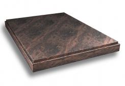 Двойная надгробная плита из красно-коричневого, закрытая